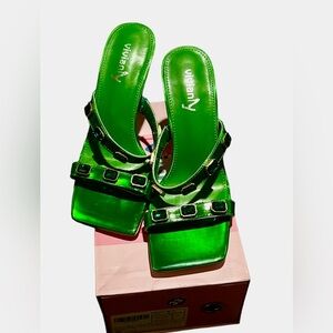 💚 New! Green Embellished Heels